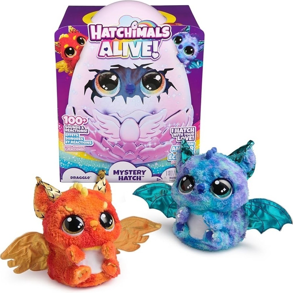 Hatchimals Alive! Mystery Hatch Interactive Pets - Orange and Blue